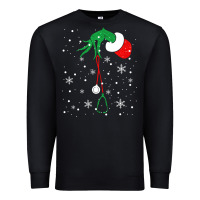 Black newchristmas grinch hand holding a stethoscope Premium Sweatshirt - linhVisuals