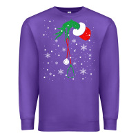 Purple newchristmas grinch hand holding a stethoscope Premium Sweatshirt - linhVisuals