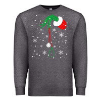 Charcoal Heather newchristmas grinch hand holding a stethoscope Premium Sweatshirt - linhVisuals