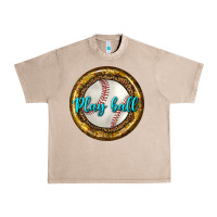 French Oak baseball with sunflower round earrings Urban Heavy Tee - BundleAndBundleShop