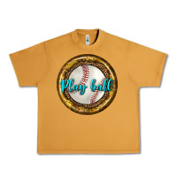Peanut Butter baseball with sunflower round earrings Urban Heavy Tee - BundleAndBundleShop