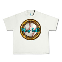 Pistachio baseball with sunflower round earrings Urban Heavy Tee - BundleAndBundleShop