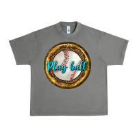 Tornado baseball with sunflower round earrings Urban Heavy Tee - BundleAndBundleShop