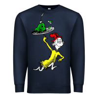 Navy green eggs and ham Premium Sweatshirt - linhVisuals
