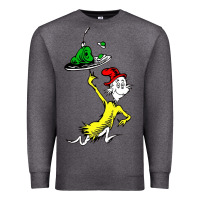 Charcoal Heather green eggs and ham Premium Sweatshirt - linhVisuals