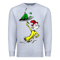 Heather Grey green eggs and ham Premium Sweatshirt - linhVisuals