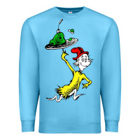 Ocean Blue green eggs and ham Premium Sweatshirt - linhVisuals