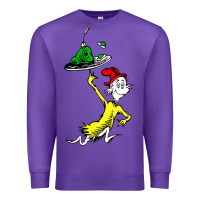 Purple green eggs and ham Premium Sweatshirt - linhVisuals
