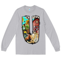 Moon Dust farm life alphabet lowercase letters u Long Sleeve Tee - BundleAndBundleShop