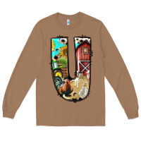 Toasted Coconut farm life alphabet lowercase letters u Long Sleeve Tee - BundleAndBundleShop