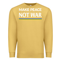 Antique Gold make peace not war Premium Sweatshirt - linhVisuals