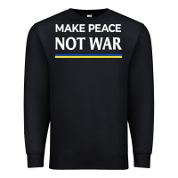 Black make peace not war Premium Sweatshirt - linhVisuals