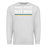 Dove Grey make peace not war Premium Sweatshirt - linhVisuals