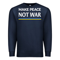 Navy make peace not war Premium Sweatshirt - linhVisuals