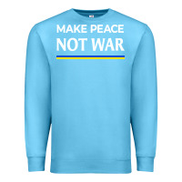 Ocean Blue make peace not war Premium Sweatshirt - linhVisuals