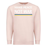 Pale Pink make peace not war Premium Sweatshirt - linhVisuals