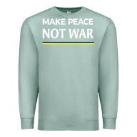 Seafoam make peace not war Premium Sweatshirt - linhVisuals