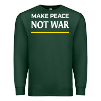 Sports Green make peace not war Premium Sweatshirt - linhVisuals