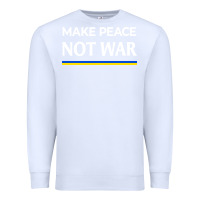 White make peace not war Premium Sweatshirt - linhVisuals