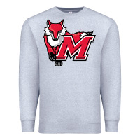 Heather Grey marist red foxes Premium Sweatshirt - linhVisuals