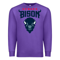 Purple howard bison Premium Sweatshirt - linhVisuals