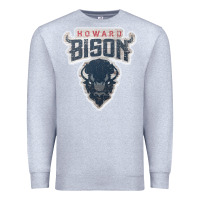 Heather Grey howard bison Premium Sweatshirt - linhVisuals