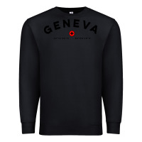 Black geneva switzerland clothing gifts and souvenirs Premium Sweatshirt - linhVisuals