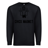 Black chick magnet Premium Sweatshirt - linhVisuals