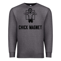 Charcoal Heather chick magnet Premium Sweatshirt - linhVisuals