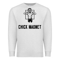 Oatmeal Heather chick magnet Premium Sweatshirt - linhVisuals