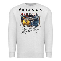 Oatmeal Heather Horror friends Premium Sweatshirt - linhVisuals