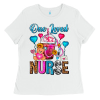 White One Loved Nurse Valentines Day Frappe Coffee Ladies Tee - FaDigitalArtStudio