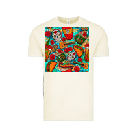 Vintage Arctic hispanic heritage month coffee cups and taco with glitter and leopard  Vintage Tee - BundleAndBundleShop