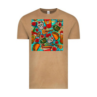 Vintage Camel hispanic heritage month coffee cups and taco with glitter and leopard  Vintage Tee - BundleAndBundleShop