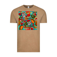 Vintage Coffee hispanic heritage month coffee cups and taco with glitter and leopard  Vintage Tee - BundleAndBundleShop
