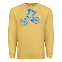 Antique Gold downhill mountain bike t  shirt downhill mountain bike jump blue water Premium Sweatshirt - linhVisuals