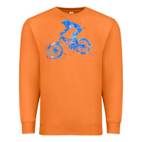 Carrot downhill mountain bike t  shirt downhill mountain bike jump blue water Premium Sweatshirt - linhVisuals