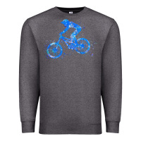 Charcoal Heather downhill mountain bike t  shirt downhill mountain bike jump blue water Premium Sweatshirt - linhVisuals