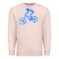 Pale Pink downhill mountain bike t  shirt downhill mountain bike jump blue water Premium Sweatshirt - linhVisuals