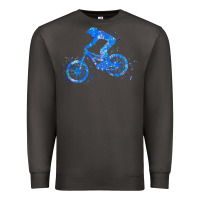 Smoke downhill mountain bike t  shirt downhill mountain bike jump blue water Premium Sweatshirt - linhVisuals