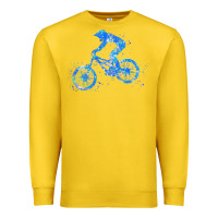 Lemon downhill mountain bike t  shirt downhill mountain bike jump blue water Premium Sweatshirt - linhVisuals