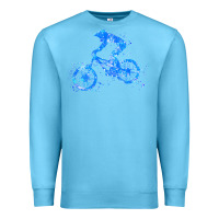 Ocean Blue downhill mountain bike t  shirt downhill mountain bike jump blue water Premium Sweatshirt - linhVisuals