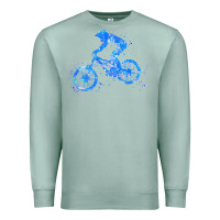Seafoam downhill mountain bike t  shirt downhill mountain bike jump blue water Premium Sweatshirt - linhVisuals