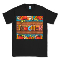 Black teacher and pens apples books leopard and tooled leather tumbler Classic Tee - Artiststas