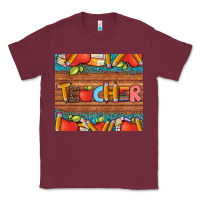 Burgundy teacher and pens apples books leopard and tooled leather tumbler Classic Tee - Artiststas