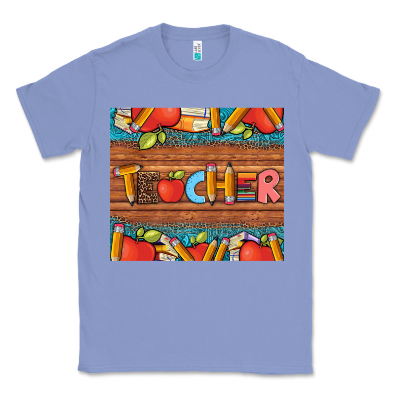 Teacher And Pens Apples Books Leopard And Tooled Leather Tumbler Classic Tee by Artiststas | Teevron