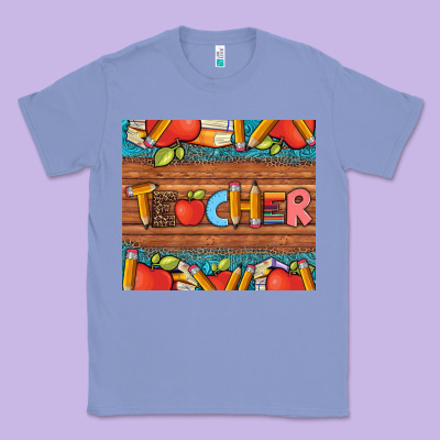 Teacher And Pens Apples Books Leopard And Tooled Leather Tumbler Classic Tee Designed By Artiststas