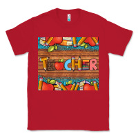Red teacher and pens apples books leopard and tooled leather tumbler Classic Tee - Artiststas