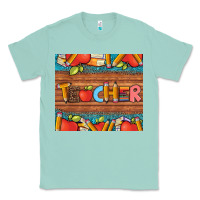 Seafoam teacher and pens apples books leopard and tooled leather tumbler Classic Tee - Artiststas