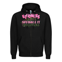 Black kindness is free sprinkle it everywhere Zipper Hoodie - JahusDesignShop
